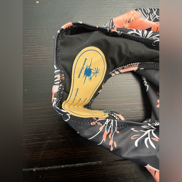 BEACHSISSI- Women’s Deep V Neck Black XL Tankini Tops Ruched Criss- Cross Back - Picture 8 of 9